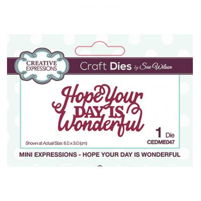 Creative Expressions Craft Dies - Hope Your Day is Wonderful
